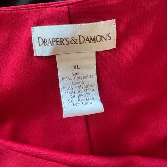 ✨ Draper's & Damon's Red Layered Dress & Jacket Set - XL ✨ - Picture 5 of 6